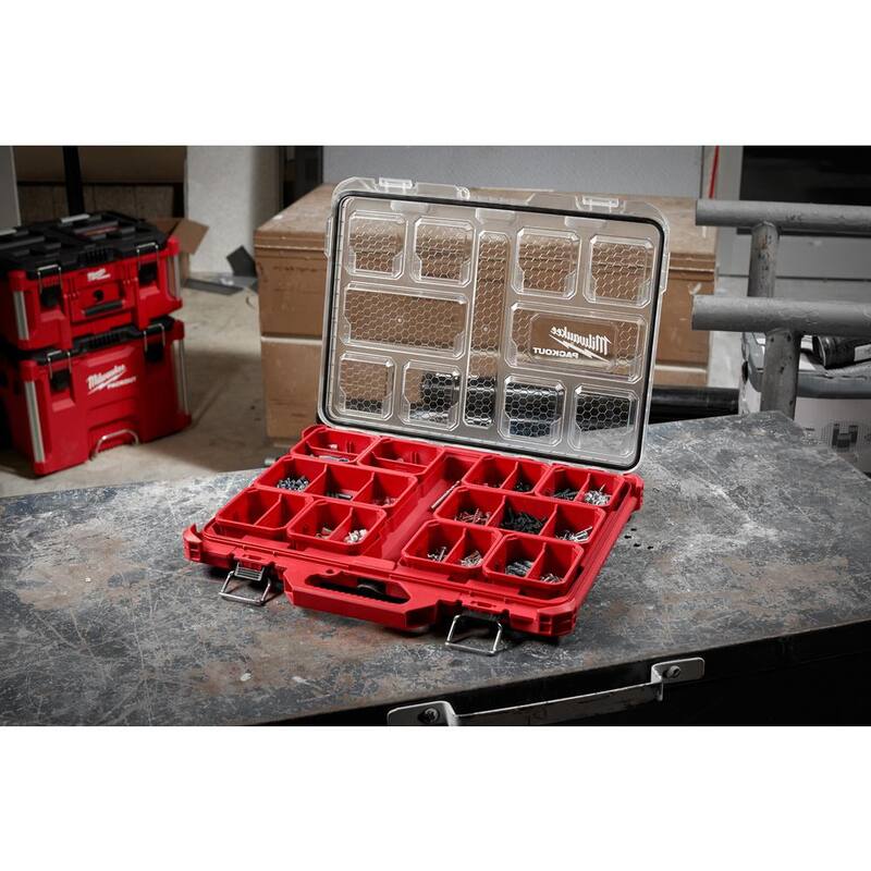 Milwaukee PACKOUT 11-Compartment Low-Profile Small Parts Organizer (5-Pack) - 48-22-8431x5