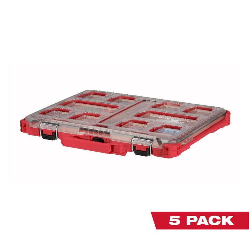 Milwaukee PACKOUT 11-Compartment Low-Profile Small Parts Organizer (5-Pack) - 48-22-8431x5