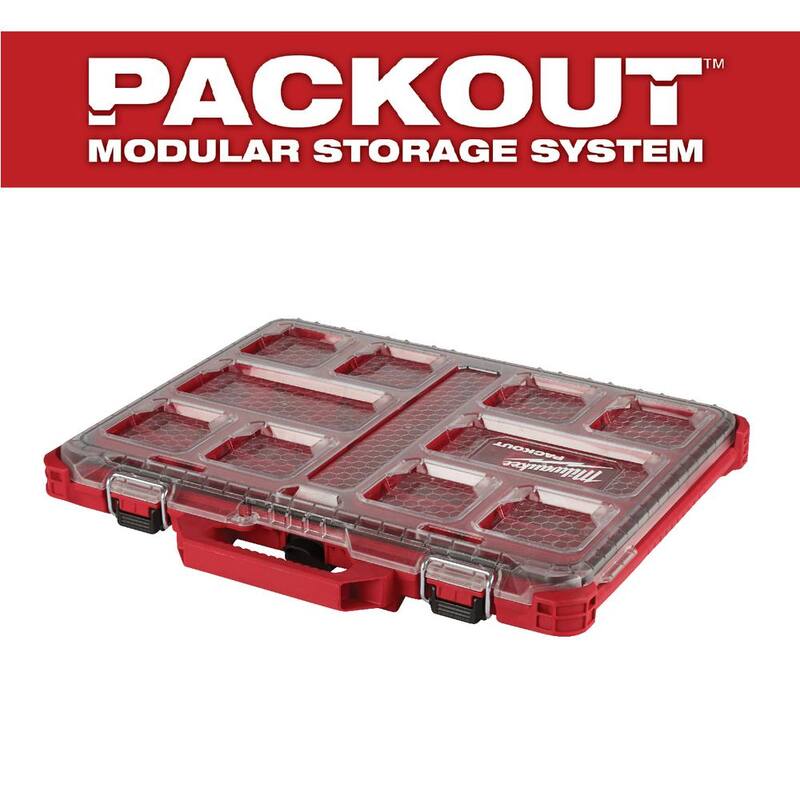 Milwaukee PACKOUT 11-Compartment Low-Profile Small Parts Organizer (5-Pack) - 48-22-8431x5