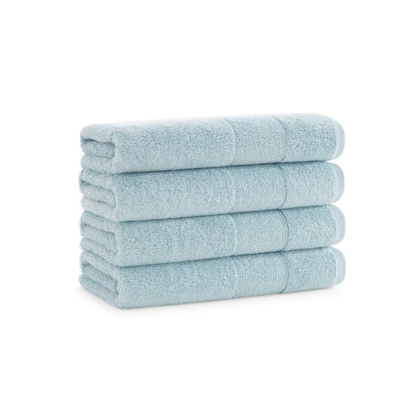 Monarch Brands Turkish Hand Towels, 18in x 32in, Solid , Sterling Blue, 4PK - PNP-HT-TS-1832-5-4-SBL