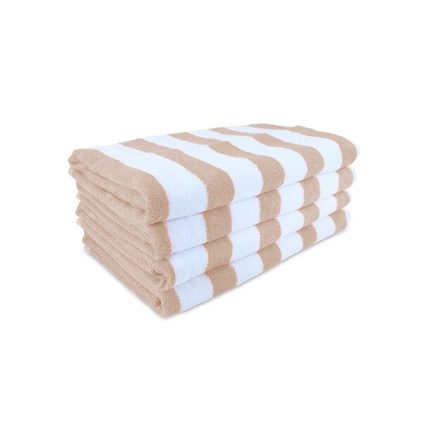 Monarch Brands Cali Cabana Towels - Beige, 4PK - P-CALICABANA-BGE