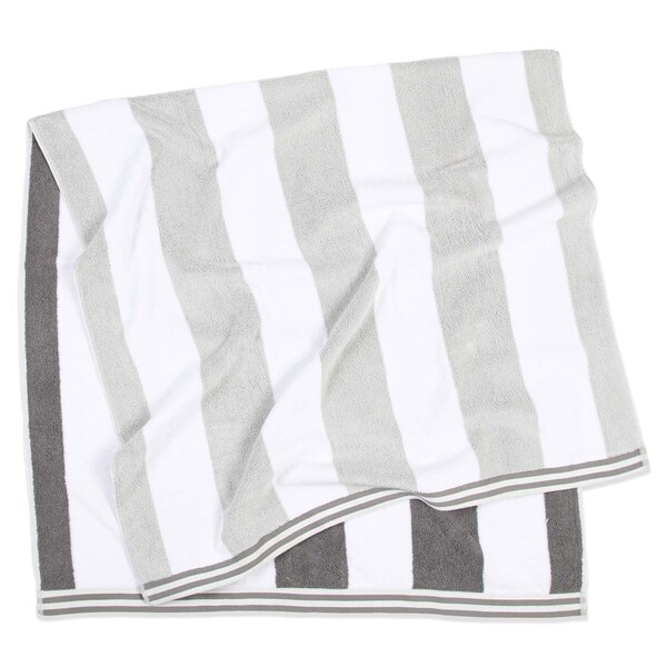 Monarch Brands Aston & Arden Reversible Beach Towel - Light Grey/Dark Grey - PNP-REV-CABANA-LG/DG