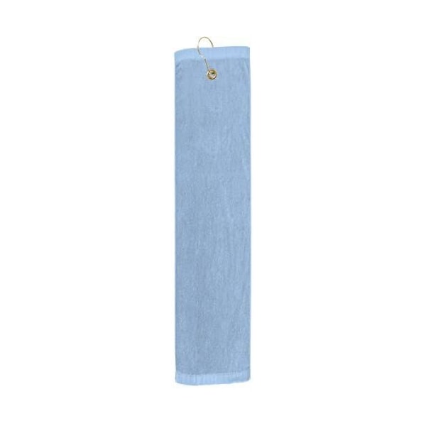 Towelsoft Premium 16 inch x 26 inch Velour Golf Towel with Tri-fold Hook & Grommet Placement-Sky Blue - GOLF-GV1201TR-SKYBLU