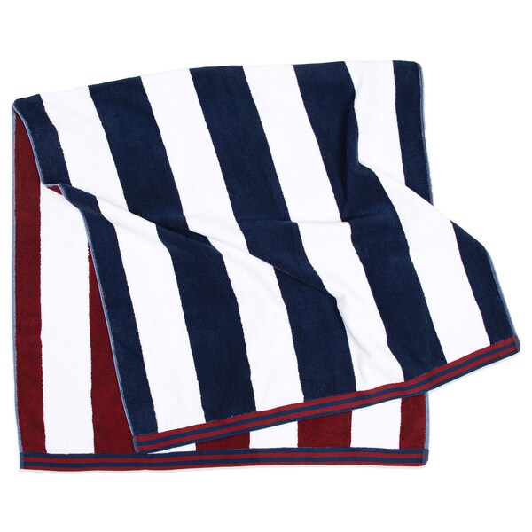 Monarch Brands Aston & Arden Reversible Beach Towel - Navy/Maroon - PNP-REV-CABANA-NV/MR