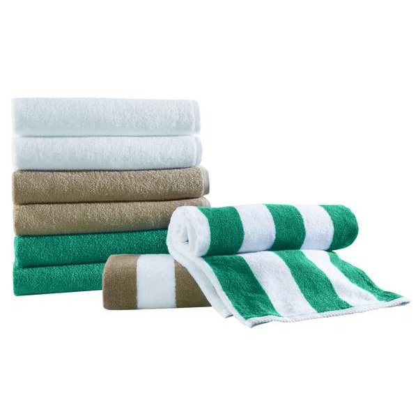 Martex Pool Towel, Dark Linen/White Stripe, PK12 - 7135344