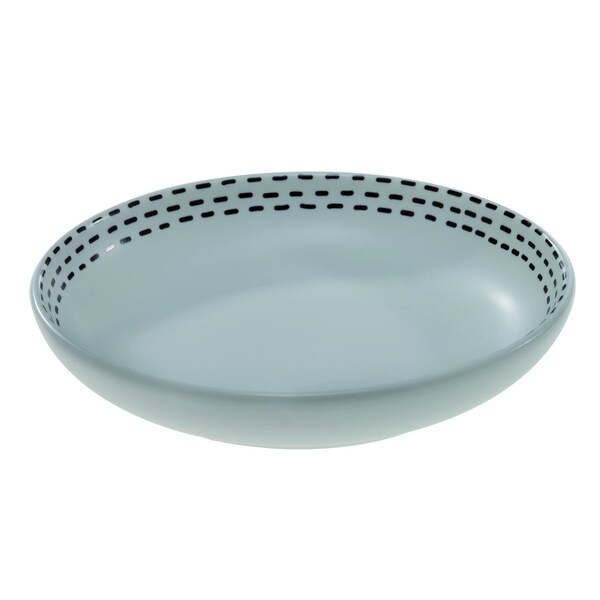 Spirella Porcelain Ines Soap Dish White Black - 40.07664