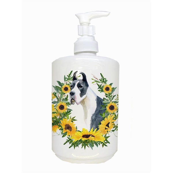 Carolines Treasures Harlequin Great Dane Ceramic Soap Dispenser - CK2835SOAP
