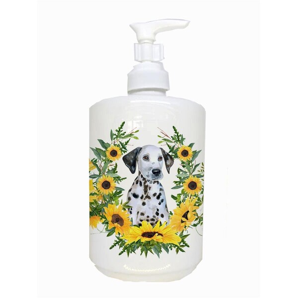 Carolines Treasures Dalmatian Puppy Ceramic Soap Dispenser - CK2900SOAP