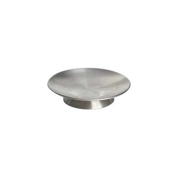 Brushed Stainless Steel Collection Brushed Stainless Steel Pedestal Round Soap Dish, 24PK - S120