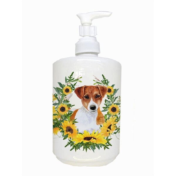 Carolines Treasures Jack Russell Terrier Ceramic Soap Dispenser - CK2881SOAP