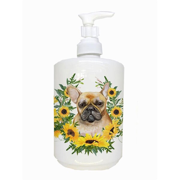 Carolines Treasures French Bulldog Ceramic Soap Dispenser - CK2880SOAP