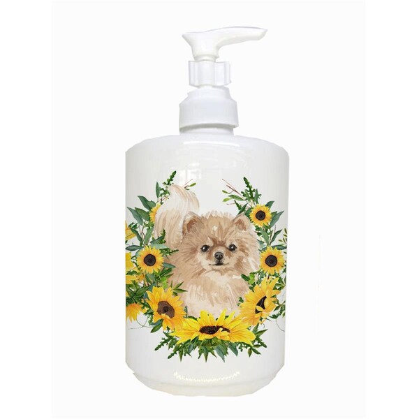 Carolines Treasures Pomeranian Ceramic Soap Dispenser - CK2932SOAP