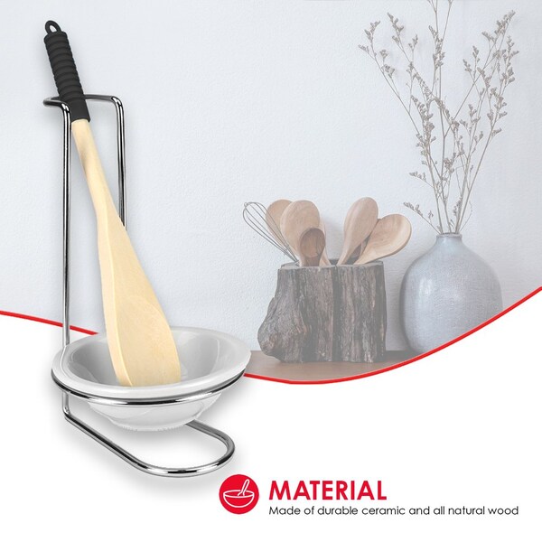 Home Basics Home Basics Spoon Rest with Tray and Spoon - ZOR96269