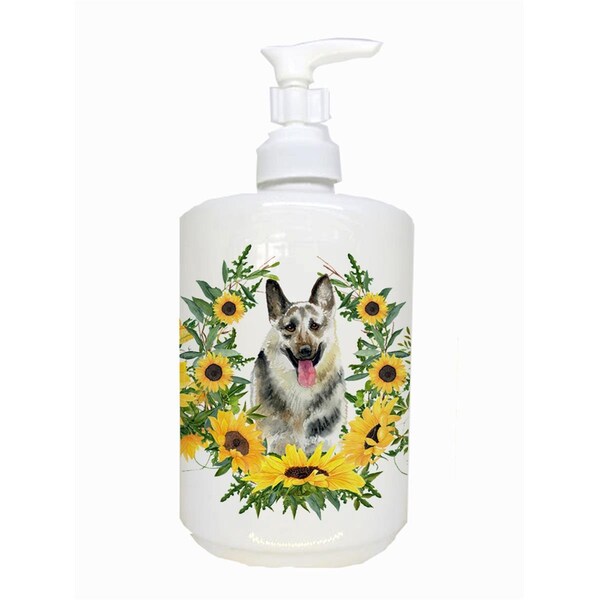 Carolines Treasures East-European Shepherd Ceramic Soap Dispenser - CK2841SOAP