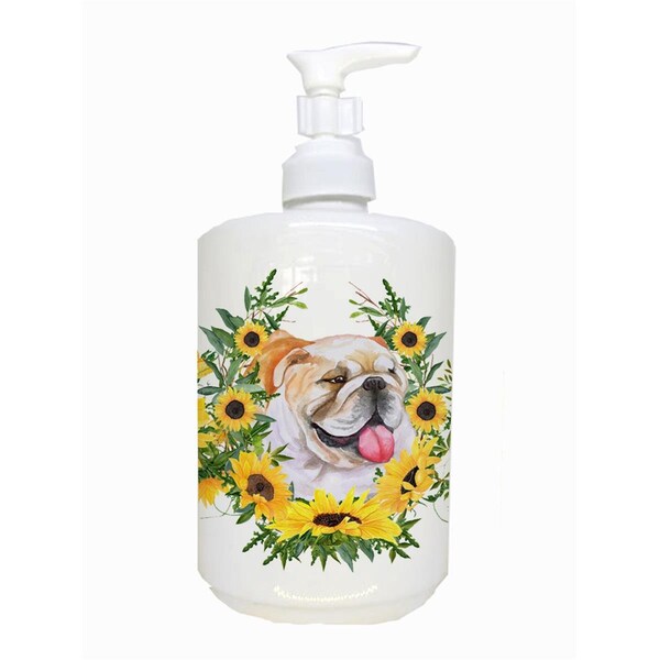 Carolines Treasures English Bulldog Ceramic Soap Dispenser - CK2831SOAP