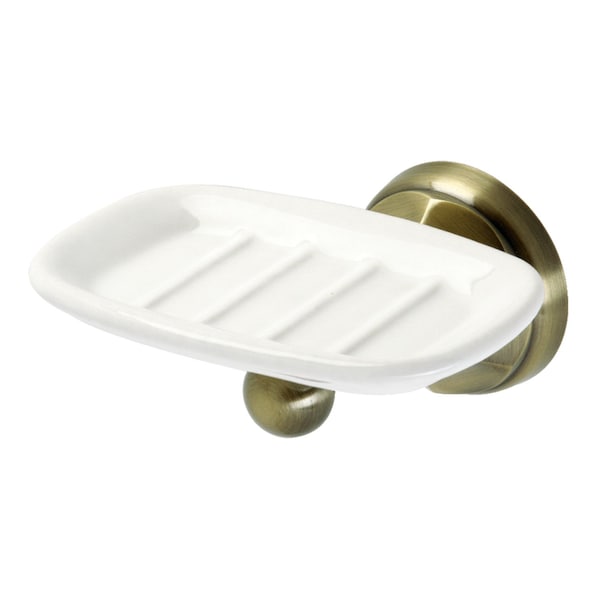 Kingston Brass BA4815AB Wall Mount Soap Dish Holder, Antique Brass - BA4815AB