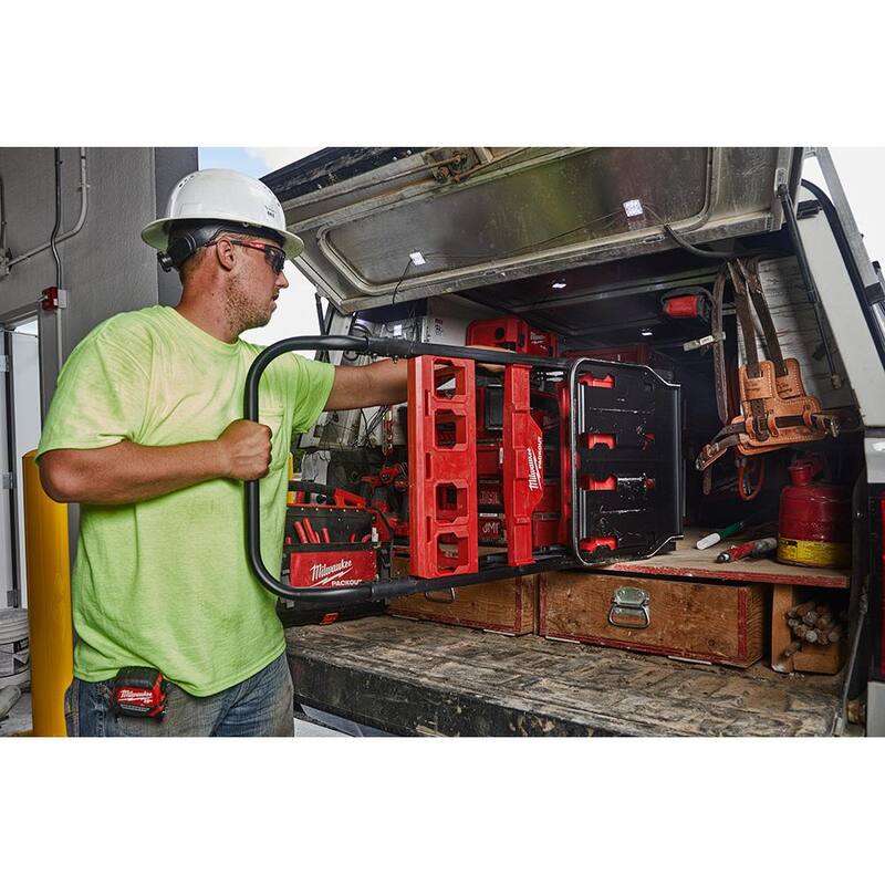 Milwaukee PACKOUT 20 in. 2-Wheel Utility Cart & M18 FUEL PACKOUT 18-Volt Lithium-Ion Cordless 2.5 Gal. Wet/Dry Vacuum (Tool-Only) - 48-22-8415-0970-20
