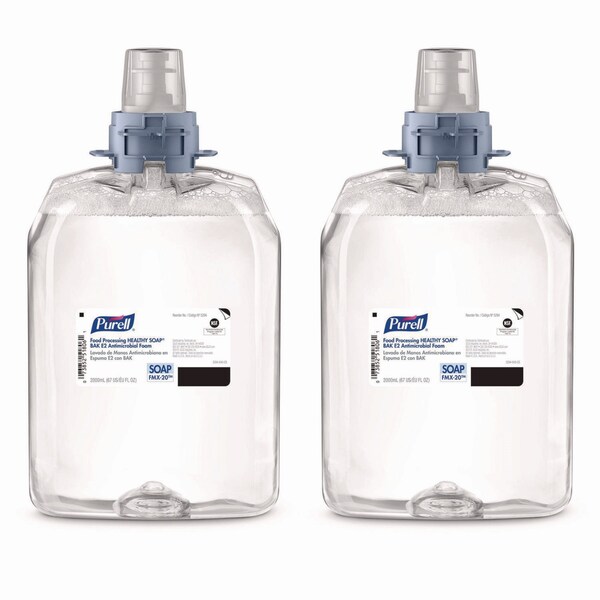Purell Food Processing HEALTHY SOAP BAK E2 Antimicrobial Foam, For FMX-20 Dispensers, 2,000 mL, 2PK - 5294-02