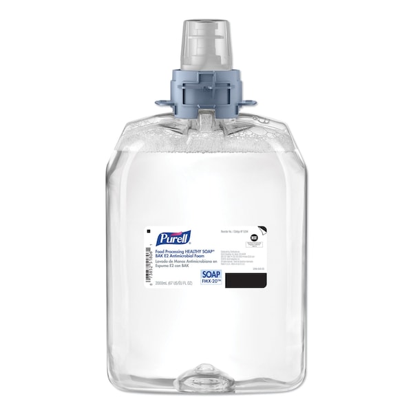 Purell Food Processing HEALTHY SOAP BAK E2 Antimicrobial Foam, For FMX-20 Dispensers, 2,000 mL, 2PK - 5294-02