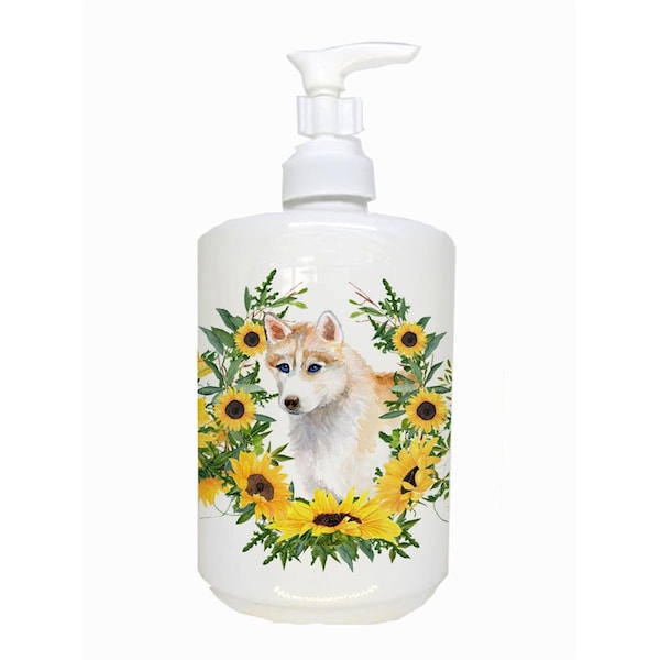 Carolines Treasures Siberian Husky Ceramic Soap Dispenser - CK2847SOAP