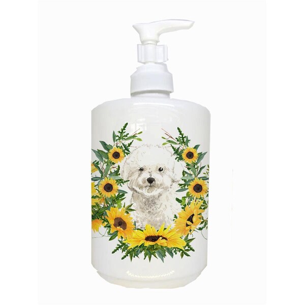 Carolines Treasures Bichon Frise Ceramic Soap Dispenser - CK2986SOAP