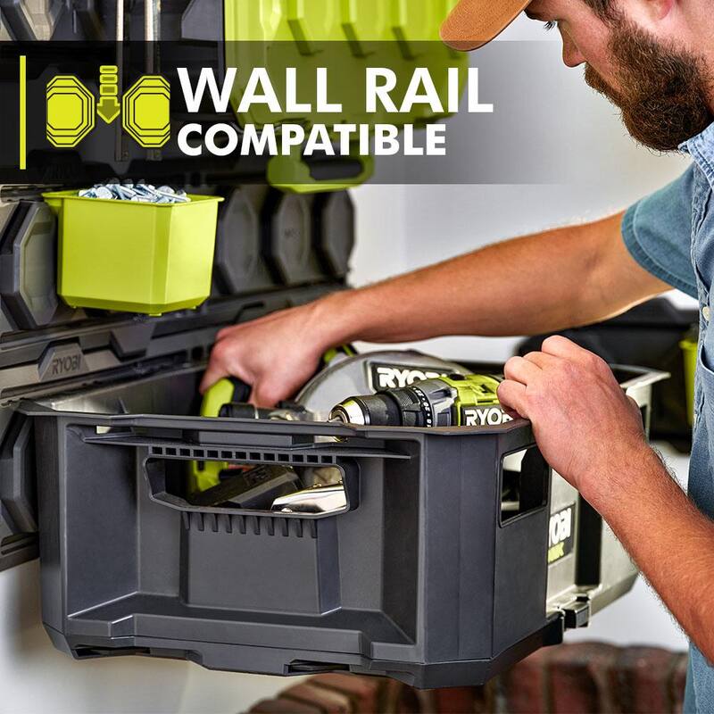 RYOBI 22.7 in. LINK Rolling Tool Box with LINK Standard Tool Box and LINK Tool Crate - STM201-STM101-STM104