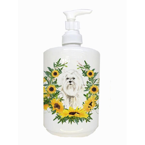 Carolines Treasures Maltese Ceramic Soap Dispenser - CK2969SOAP