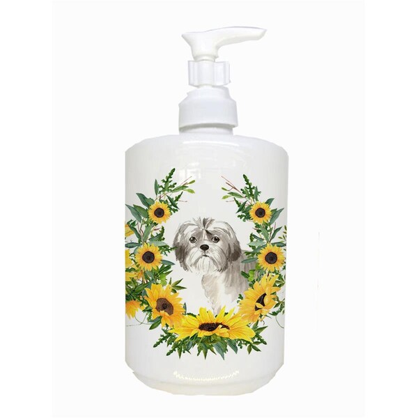 Carolines Treasures Shih Tzu Puppy Ceramic Soap Dispenser - CK2960SOAP