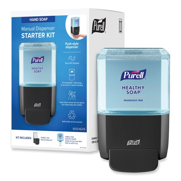 Purell HEALTHY SOAP Gentle and Free Foam ES4 Starter Kit, 1,200 mL, Graphite - 5072-1G-FS