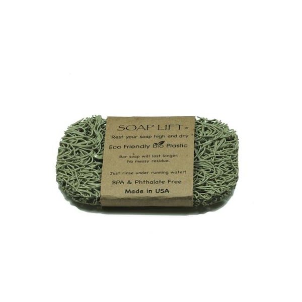 Soap Lift Soap Lift 9471202 0.25 x 4.5 x 3 in. Bio Plastic Bar Soap Saver - Sage - 9471202