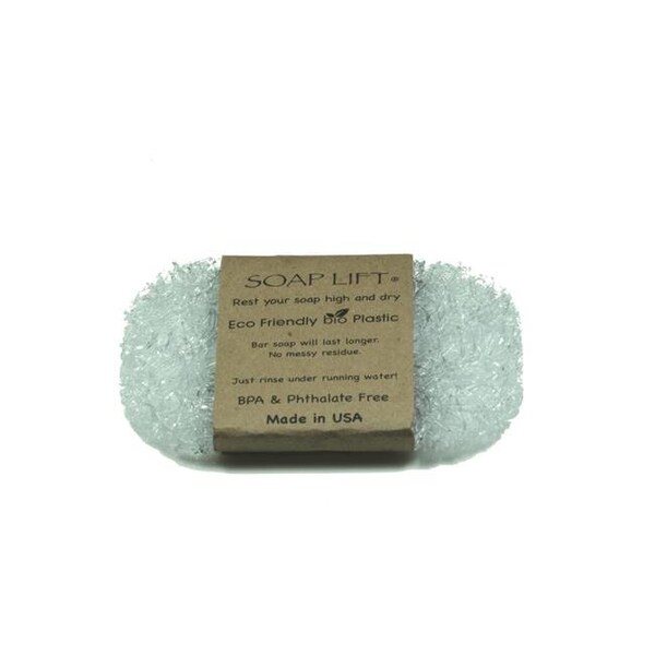 Soap Lift Soap Lift 9471178 0.25 x 4.5 x 3 in. Bio Plastic Bar Soap Saver - Crystal - 9471178