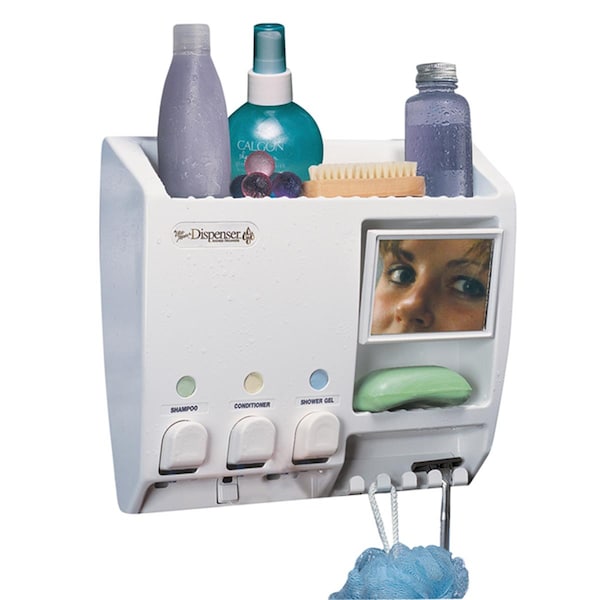 Better Living Ulti-Mate 3 Chamber Shower Dispenser With Mirror White - 73350
