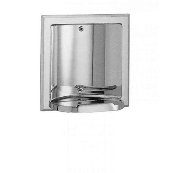 American Imaginations 5.125 in. x 5.125 in. Chrome Plated Soap Dish - AI-34943