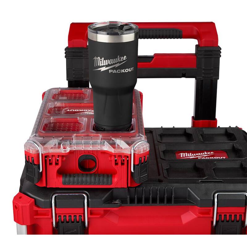 Milwaukee PACKOUT Red and Black 30 oz. Tumbler (2-Pack) - 48-22-8393R-48-22-8393B