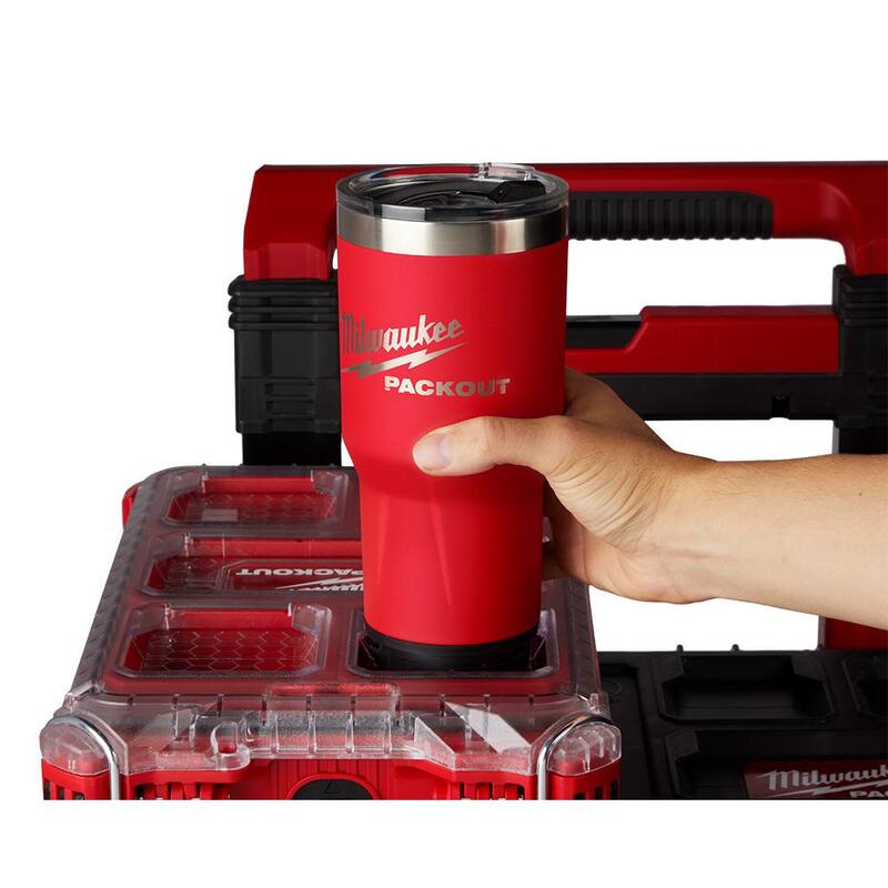 Milwaukee PACKOUT Red and Black 30 oz. Tumbler (2-Pack) - 48-22-8393R-48-22-8393B