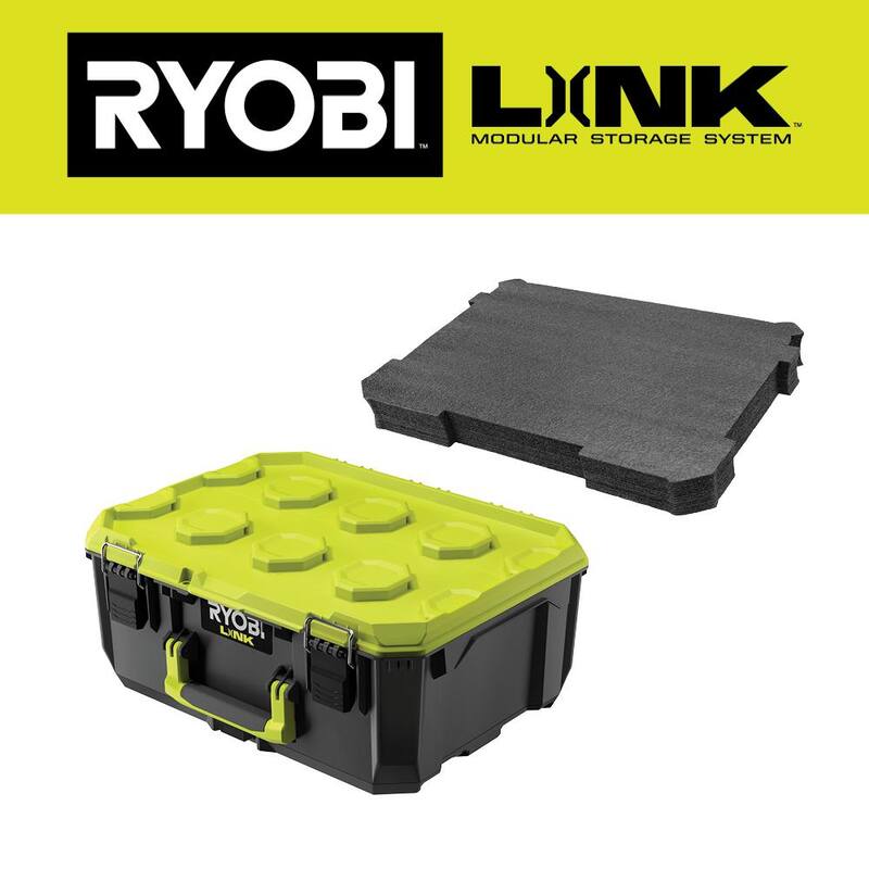 RYOBI LINK Medium Tool Box and Tool Box Foam Insert - STM102-STM307