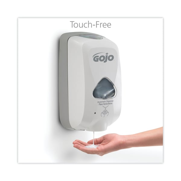 Gojo TFX Touch-Free Automatic Foam Soap Dispenser, 1,200 mL, 4.09 x 6 x 10.58, Dove Gray, 12PK - 2740-12