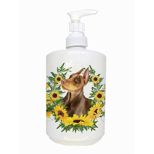 Carolines Treasures Doberman Pinscher Ceramic Soap Dispenser - CK2901SOAP