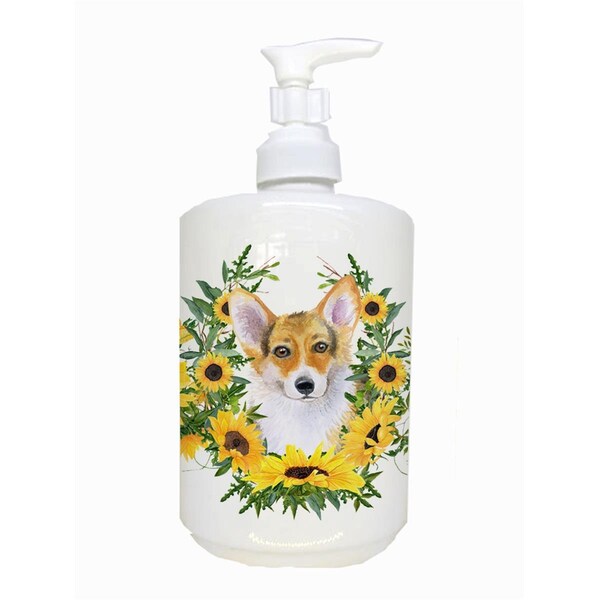 Carolines Treasures Pembroke Corgi Ceramic Soap Dispenser - CK2834SOAP