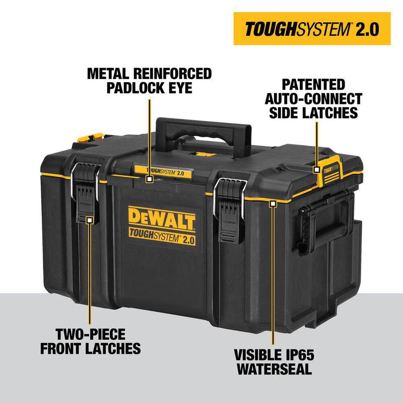 DEWALT TOUGHSYSTEM 2.0 22 in. Deep Tool Tray (2 Pack), TOUGHSYSTEM 2.0 Small Tool Box and Large Tool Box - DWST08120W16530