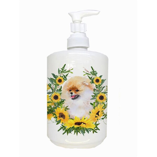 Carolines Treasures Pomeranian Ceramic Soap Dispenser - CK2874SOAP