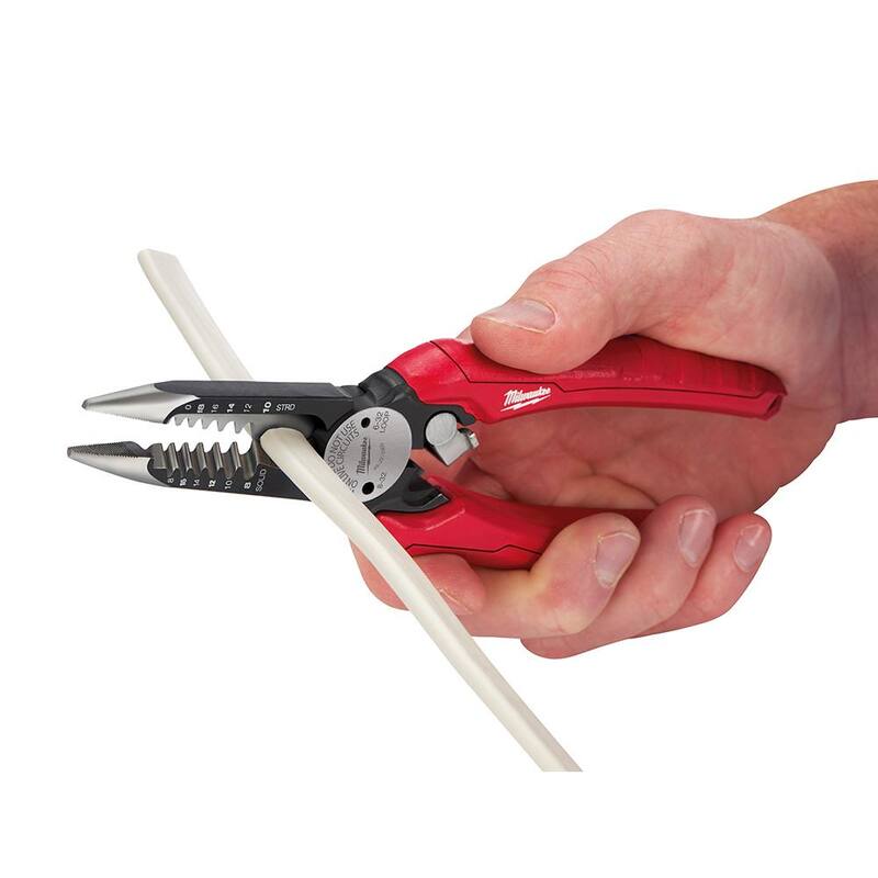 Milwaukee 15 in. PACKOUT Tote with 6-in-1 Wire Strippers Pliers and Screwdriver Set (10-Piece) - 48-22-8315-48-22-2718-48-22-3079
