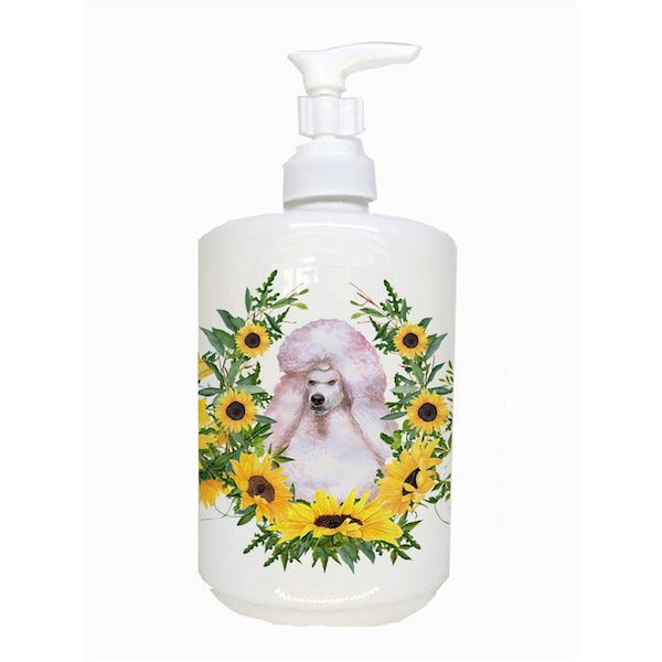 Carolines Treasures White Standard Poodle Ceramic Soap Dispenser - CK2909SOAP