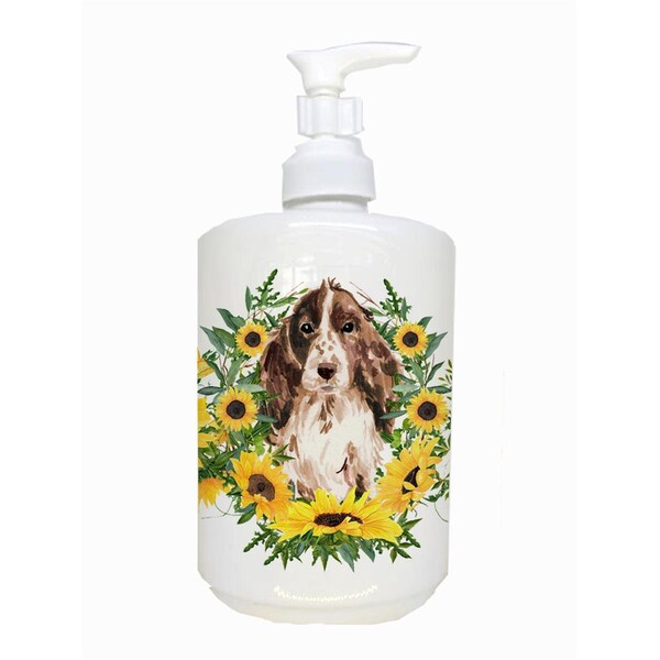 Carolines Treasures Brown Parti Cocker Spaniel Ceramic Soap Dispenser - CK2947SOAP