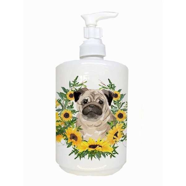 Carolines Treasures Fawn Pug Ceramic Soap Dispenser - CK2931SOAP