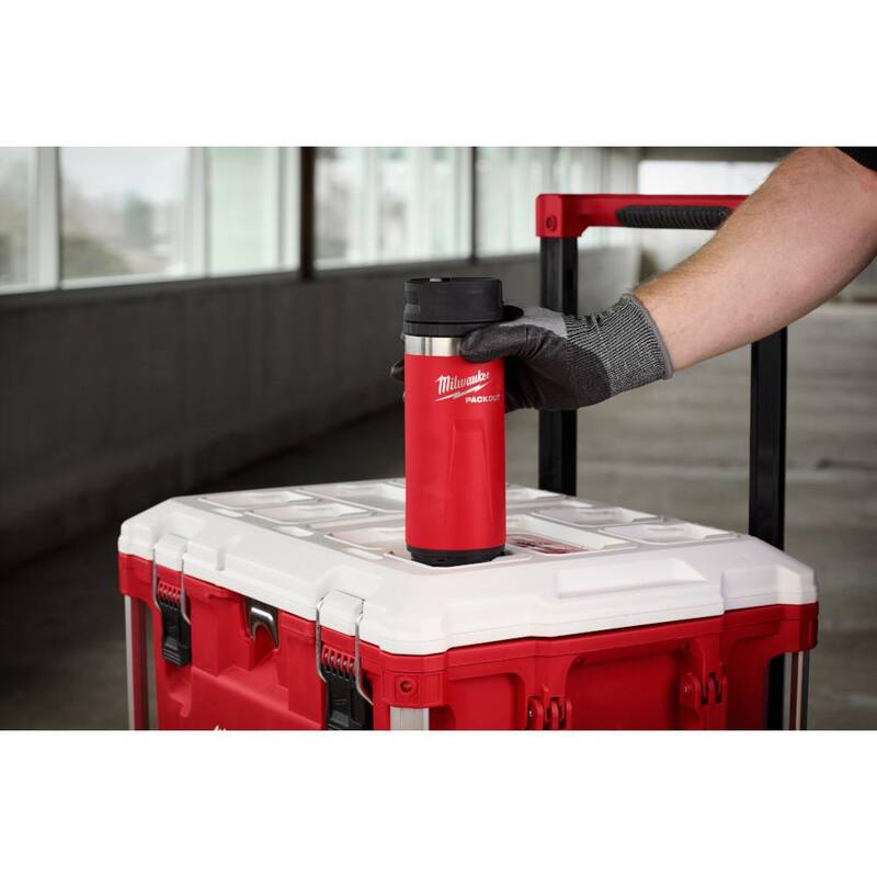 Milwaukee PACKOUT Red 18 Oz. Insulated Bottle with Sip Lid - 48-22-8395R