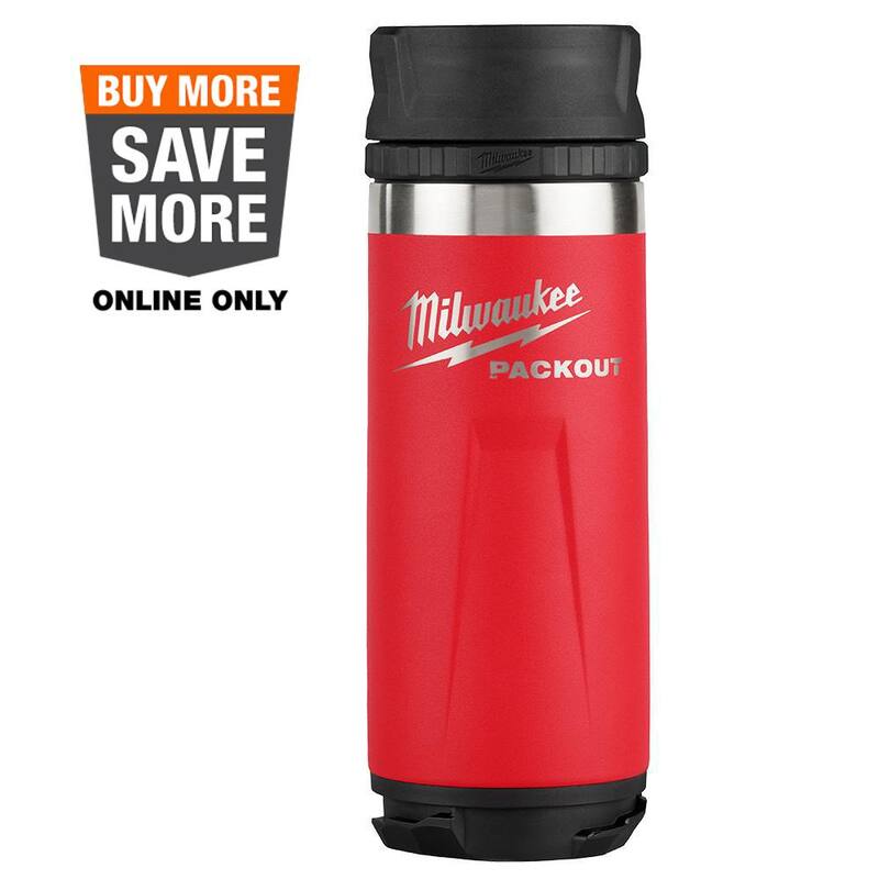 Milwaukee PACKOUT Red 18 Oz. Insulated Bottle with Sip Lid - 48-22-8395R