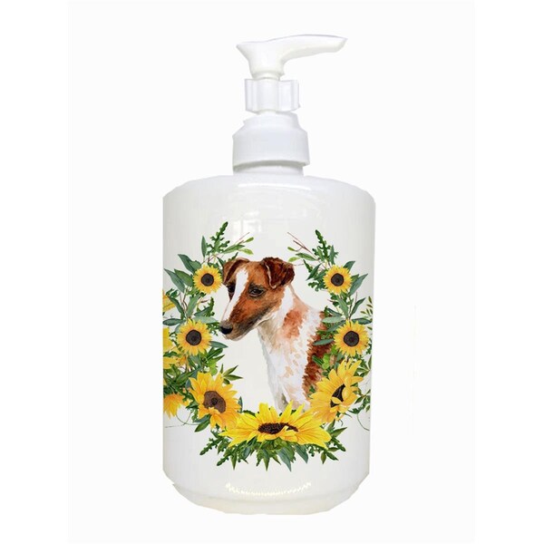 Carolines Treasures Smooth Fox Terrier Ceramic Soap Dispenser - CK2839SOAP