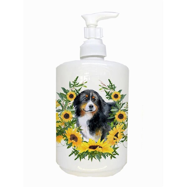 Carolines Treasures Bernese Mountain Dog Ceramic Soap Dispenser - CK2837SOAP