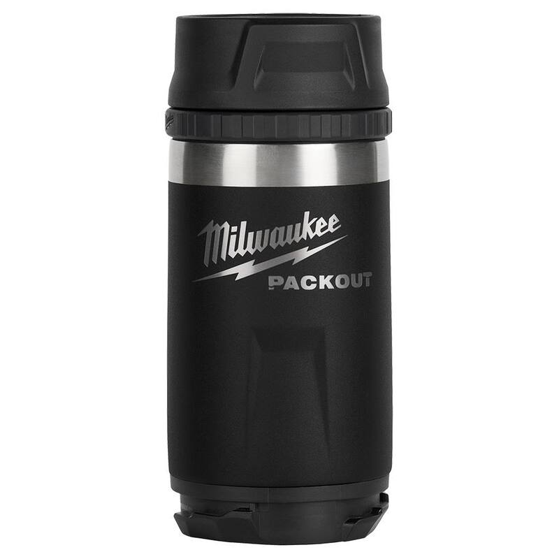 Milwaukee PACKOUT Black 12 oz. Insulated Bottle with Sip Lid - 48-22-8391B